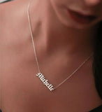 Custom Old English Name Necklace Personalized Gothic Jewelry