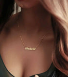 Custom Old English Name Necklace Personalized Gothic Jewelry