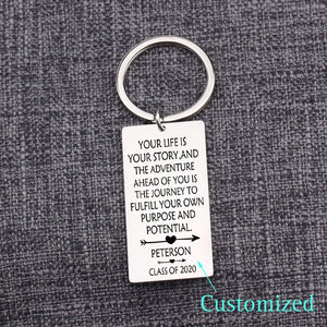 Graduation Keychain Adventure Keepsake Jewelry