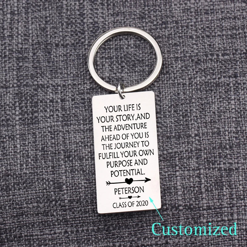 Graduation Keychain Adventure Keepsake Jewelry