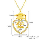 Personalized Graduation Necklace Bachelor Cap Name Necklace