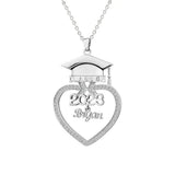 Personalized Graduation Necklace Bachelor Cap Name Necklace