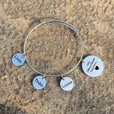 Personalized Grandma Expandable Bangle with Charms