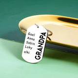 Personalized Grandpa Keychain,Custom Christmas Keychain with Names