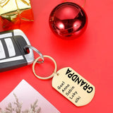 Personalized Grandpa Keychain,Custom Christmas Keychain with Names