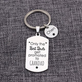 Personalized Grandpa Keychain Metal Dog Tag Father's Gift