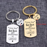 Personalized Grandpa Keychain Metal Dog Tag Father's Gift