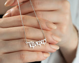 Personalized Greek Name Necklace, Greek Alphabet Name Necklace, Gift For Greek