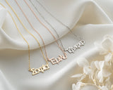 Personalized Greek Name Necklace, Greek Alphabet Name Necklace, Gift For Greek