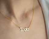 Personalized Greek Name Necklace, Greek Alphabet Name Necklace, Gift For Greek