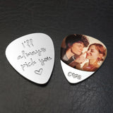 Personalized Guitar Pick Photo Guitar Pick Hand Stamped Guitar Pick