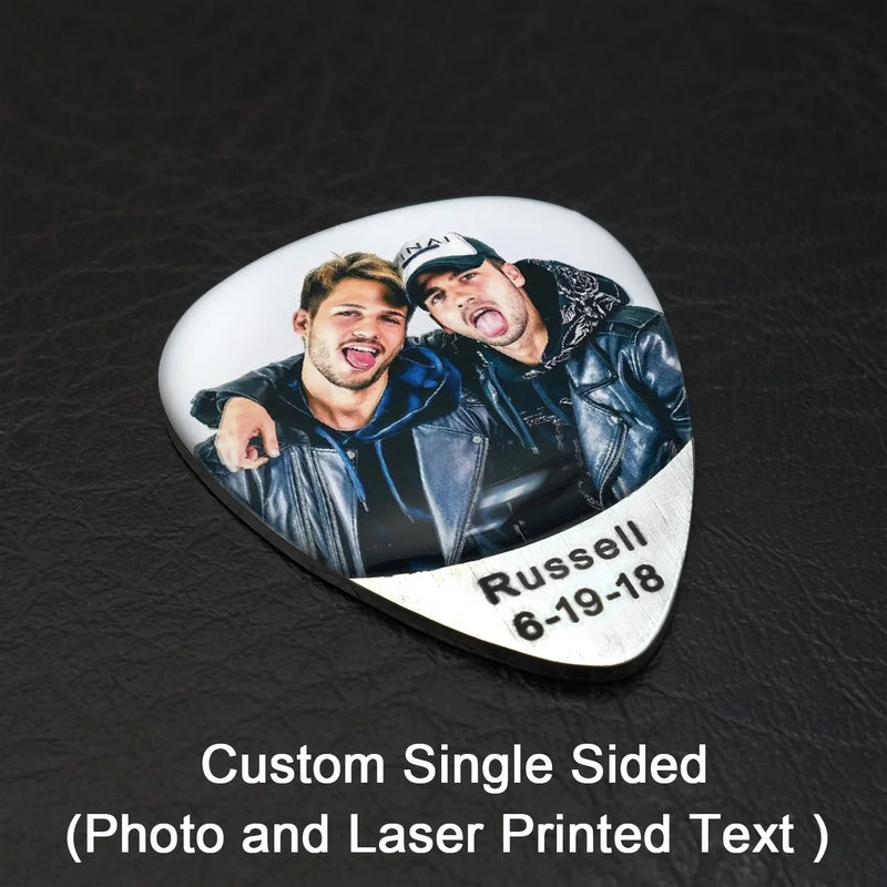 Personalized Guitar Pick Photo Guitar Pick Hand Stamped Guitar Pick