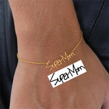 Personalized Handwriting Bracelet Stainless Steel Keepsake Gift