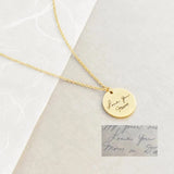 Handwriting Engraving Necklace Wedding Keepsake Collar