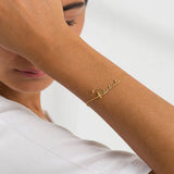 Personalized Handwriting Name Bracelet Stainless Steel Jewelry