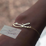 Personalized Handwriting Name Bracelet Stainless Steel Jewelry