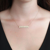 Personalized Handwriting Signature Necklace Engraved Pendant Choker Bar Necklace
