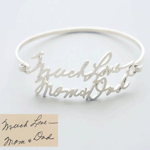 Custom Letter Bangle Stainless Steel Bracelet