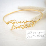 Custom Letter Bangle Stainless Steel Bracelet