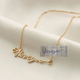 Customized Handwritten Name Necklace Art Signature Nameplate Pendant