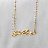 Customized Handwritten Name Necklace Art Signature Nameplate Pendant