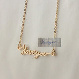 Customized Handwritten Name Necklace Art Signature Nameplate Pendant
