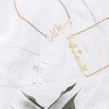 Name Necklace Art Signature Nameplate Necklace
