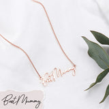 Name Necklace Art Signature Nameplate Necklace