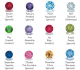 Personalized Heart Birthstone Name Necklace Stainless Steel Pendant
