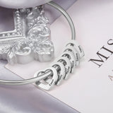 Personalized Heart Bracelet Engraved Names Stainless Steel Jewerly Bangle