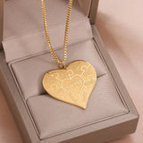 Heart Family Puzzle Necklace Name Necklace Stainless Steel Pendant Chain