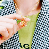 Personalized Heart Initial Necklace A-Z 26 Letter Ring Plated Jewelry
