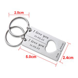 Personalized Heart Keychain Anniversary Gift for Couples