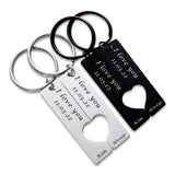 Personalized Heart Keychain Anniversary Gift for Couples