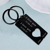 Personalized Heart Keychain Anniversary Gift for Couples