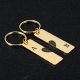 Personalized Heart Keychain Initials Name Wedding Love Couples Key Chain