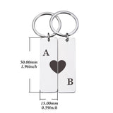 Personalized Heart Keychain Initials Name Wedding Love Couples Key Chain