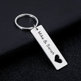Personalized Heart Keychain Lover Name for Wedding Couples Keychain
