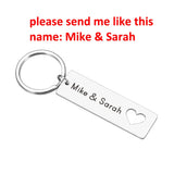 Personalized Heart Keychain Lover Name for Wedding Couples Keychain