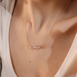 Heart Name Necklace Stainless Steel for Women