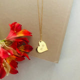 Personalized Heart Necklace For Women,Customized Heart Charm