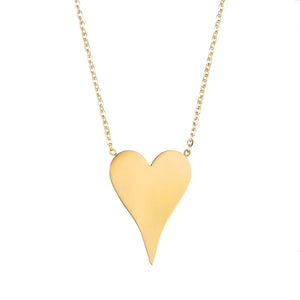 Personalized Heart Pendant Necklace Stainless Steel Name Necklaces