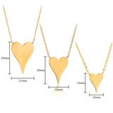 Personalized Heart Pendant Necklace Stainless Steel Name Necklaces
