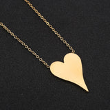 Personalized Heart Pendant Necklace Stainless Steel Name Necklaces