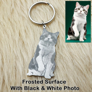 Personalized Heart Photo Keychain Picture Keychain Cat Keyring Birthday Gift