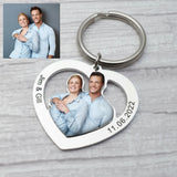 Personalized Heart Photo Keychain Picture Keychain Cat Keyring Birthday Gift