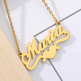 Personalized Heart Ribbon Necklaces For Women