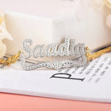 Personalized Heart Two Tone Name Bracelet Gold-plated Stainless Steel