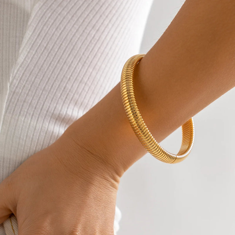 Punk Spiral Bracelet Women's Metal Charm Bracelet