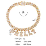 Custom Hiphop Letter Name Cuban Link Chain Necklace